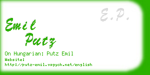 emil putz business card